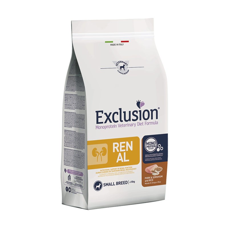 Exclusion Diet Renal Maiale e Sorgo Small Breed per Cani