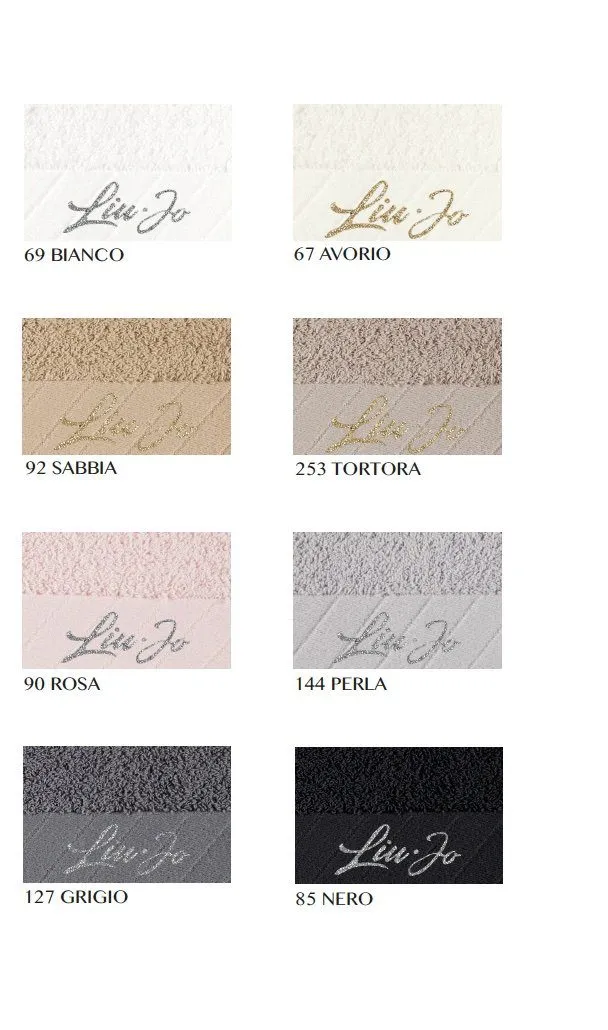 Liu Jo Set Asciugamani 1+1 In Spugna Di Cotone Diagonal LJ Corsivo - immagine 3