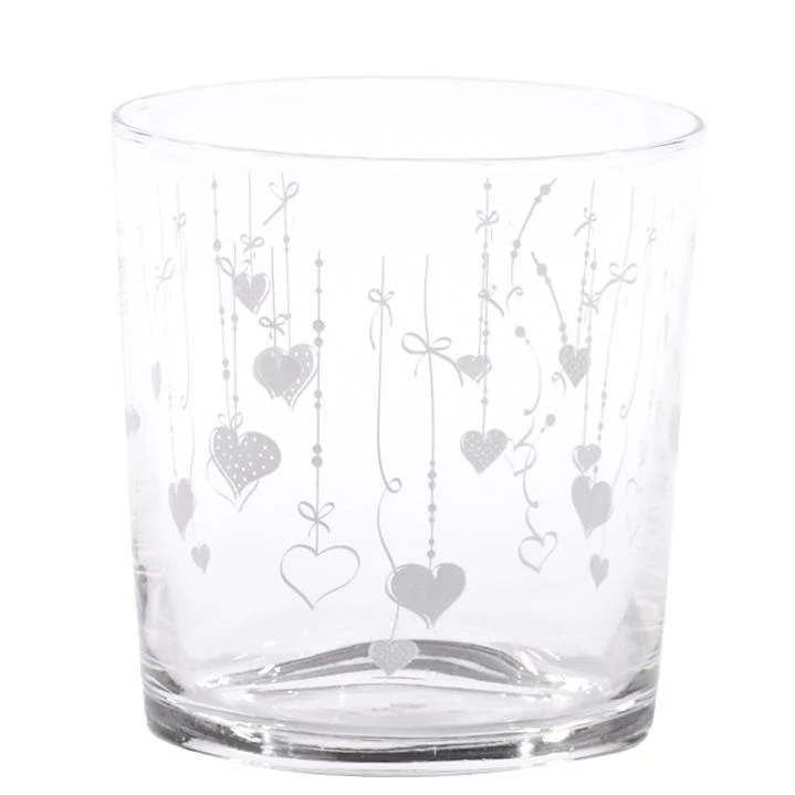 Simple Day Set 6 Bicchieri Acqua Cascata Di Cuori - immagine 3