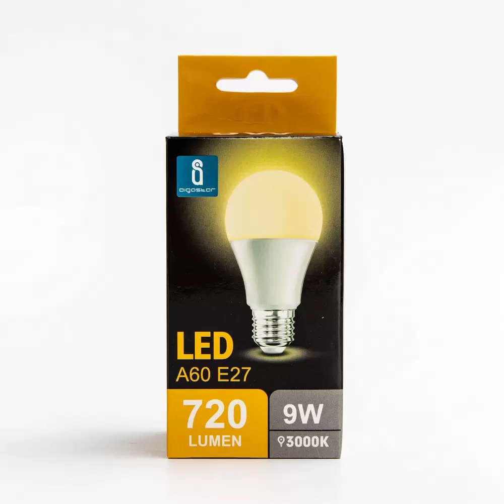 Lampadina Led E27 A60 a bulbo 9W Bianco caldo 3000K Aigostar - immagine 4
