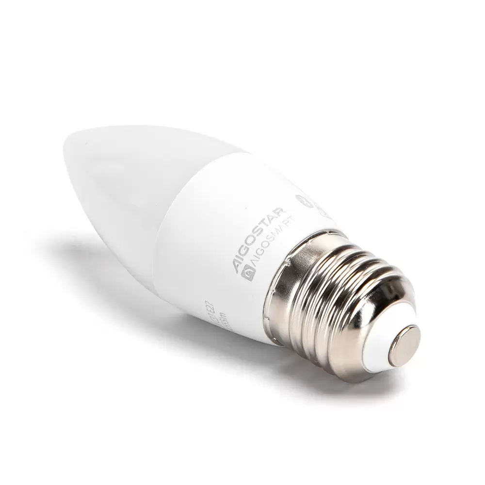 Lampadina Led Smart C37 E27 6.5W Bluetooth Mesh RGB CCT luce regolabile e dimmerabile Aigostar - immagine 3