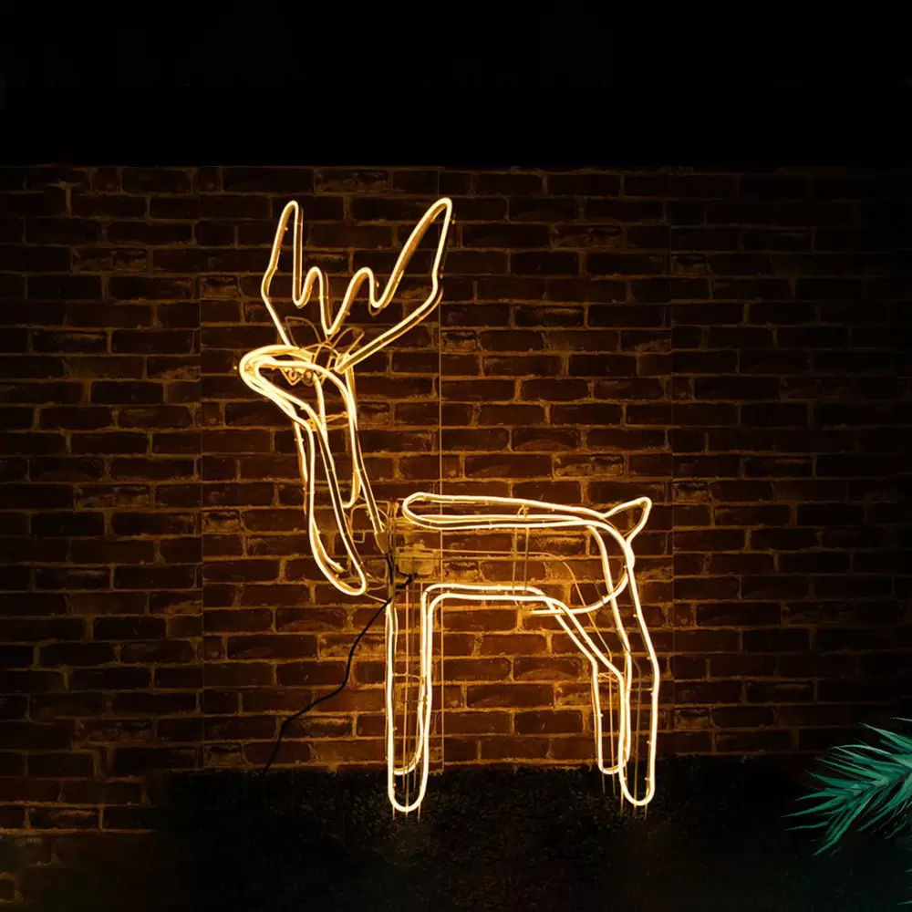 Renna natalizia Luminosa Led da giardino con testa mobile 60x27x60cm Wisdom - immagine 3