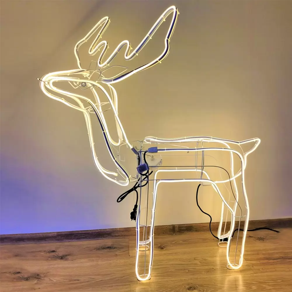 Renna natalizia Luminosa Led da giardino con testa mobile 60x27x60cm Wisdom - immagine 4