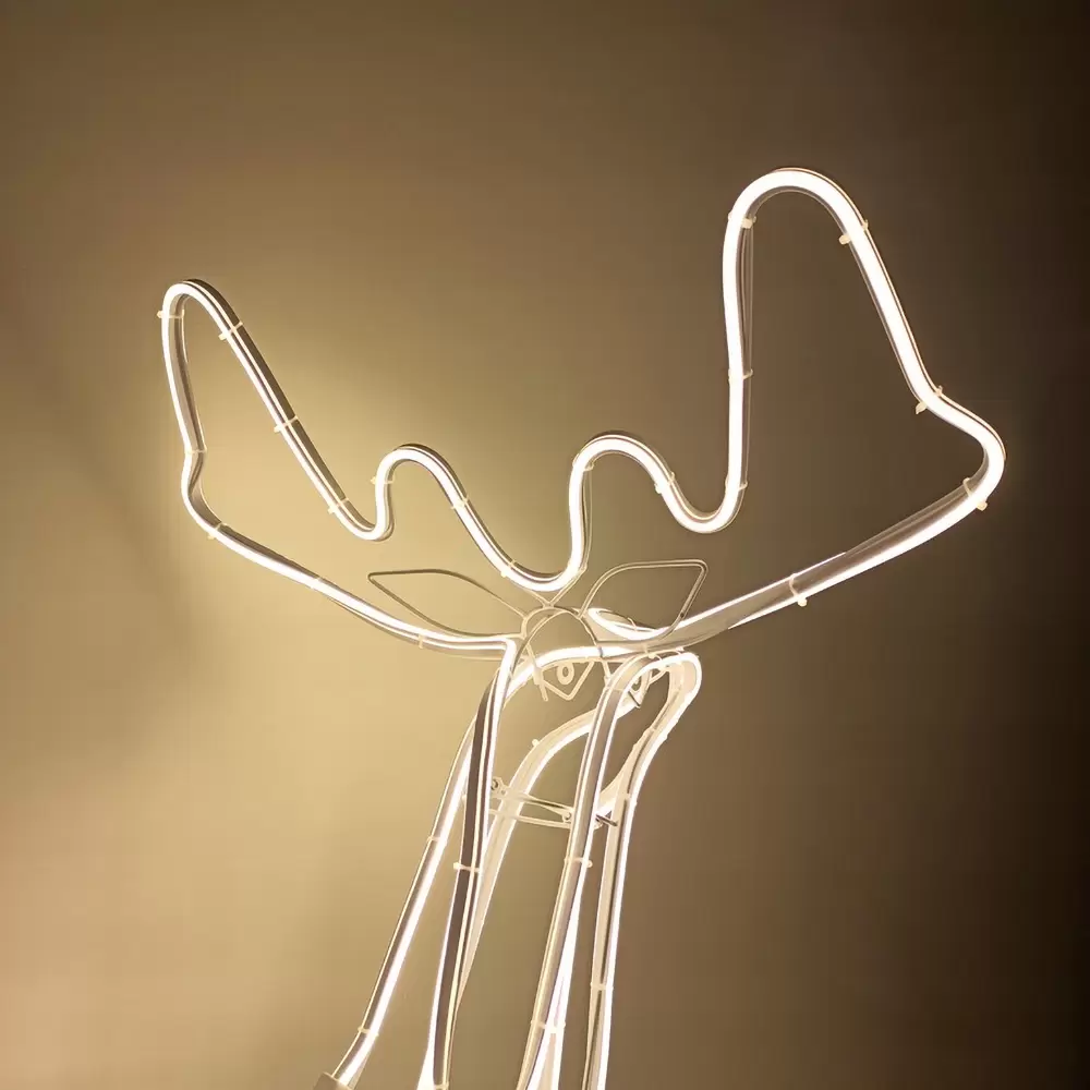 Renna natalizia Luminosa Led da giardino con testa mobile 60x27x60cm Wisdom - immagine 6